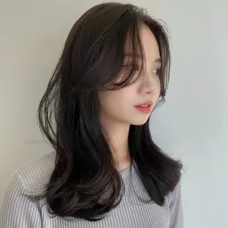 セミロング 韓国風cut/ 縮毛矯正/正岡幹康のヘアスタイル