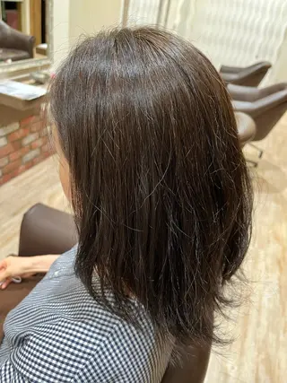 セミロング カラー 似合わせカットパーマ 長峯丈士のヘアスタイル