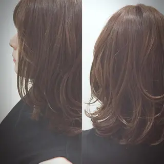 ミディアム カラー 坂本 なつきのヘアスタイル