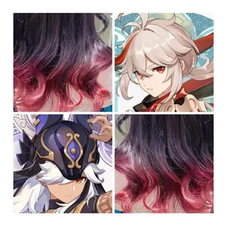 セミロング カラー GARU-ガル-所属・TSUNO🦖 派手髪/オタク美容師のヘアスタイル