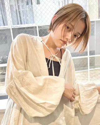 ショート 髪質改善カラー🫧 横浜/liberteのヘアスタイル