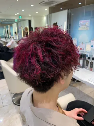 ショート カラー パーマ ケンジアネッタ Men'sのヘアスタイル