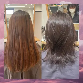 ミディアム カラー 艶カラー asukaのヘアスタイル