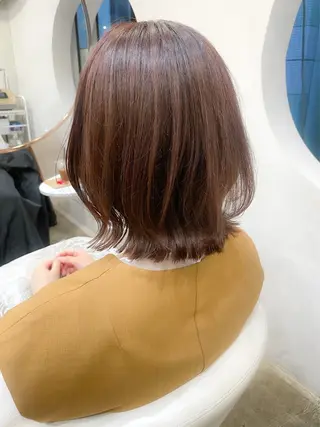ミディアム カラー ミディアム/顔周り/ ベージュ🌼mayuのヘアスタイル