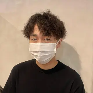 ショート メンズ Aust hair Stella新宿所属・Yuki☺︎パーマ レイヤーカットウルフのヘアスタイル