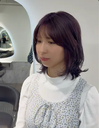 ミディアム カラー ハイトーン/デザイン 新宿👩‍🦳戸羽のヘアスタイル
