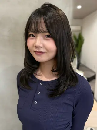 セミロング 88 hair design所属・🫧ハルカ🫧 韓国レイヤーのヘアスタイル