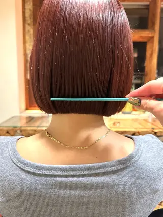 ミディアム カラー ヘアアレンジ 🤎ono/ 切りっぱなしボブ🤎のヘアスタイル