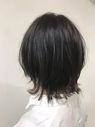 ショート 暖色カラー🍊 ボブ🌿顔周りcutのヘアスタイル