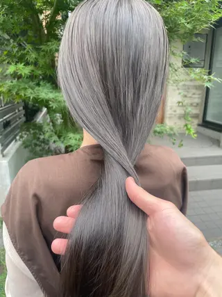ロング カラー 顔周りカット× 髪質改善【リョウ】のヘアスタイル