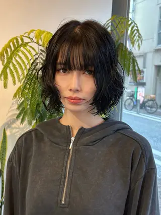ミディアム カラー パーマ 悩みを解決💫似合せ RENのヘアスタイル
