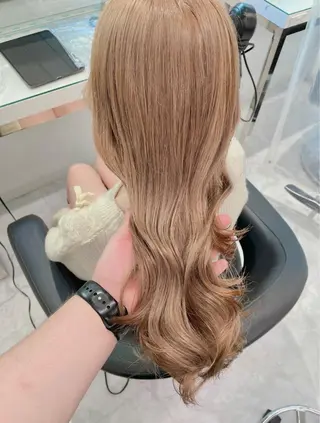 セミロング 💖韓国×王道 ハイトーン💖のヘアスタイル