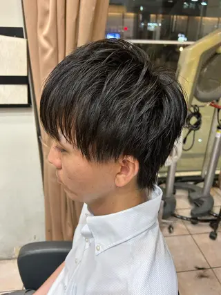 ショート メンズ 大阪/梅田/シャドウ パーマ/ノボリユウタのヘアスタイル