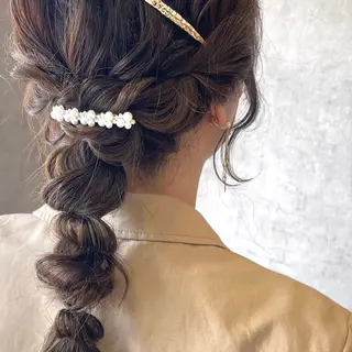 セミロング カラー ヘアアレンジ merci.所属・🌻あいり merci.🌻のヘアスタイル