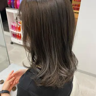 ミディアム カラー ヘアアレンジ いわい せよりのマツエク・マツパデザイン