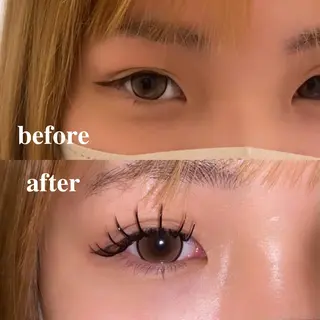 マツエク・マツパ 肌に馴染むハイトーン /ミルクティーカラーのヘアスタイル