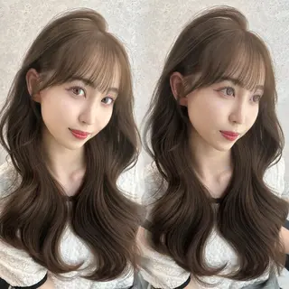 ロング カラー 🤎大人かわいい🤎 韓国レイヤー🤎力丸のヘアスタイル