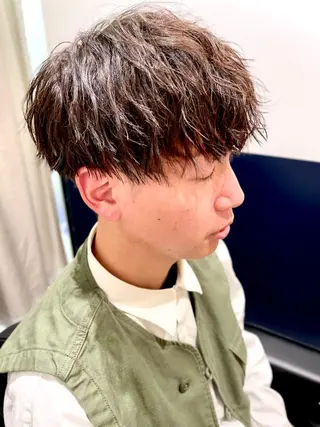 ミディアム パーマ メンズ 銀座メンズカット/ 銀座メンズパーマ/のヘアスタイル