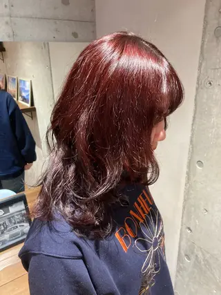 セミロング カラー 横浜美容室/暖色系 michika🌹のヘアスタイル