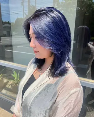 セミロング haru🌘レイヤー ・ウルフ/川崎のヘアスタイル