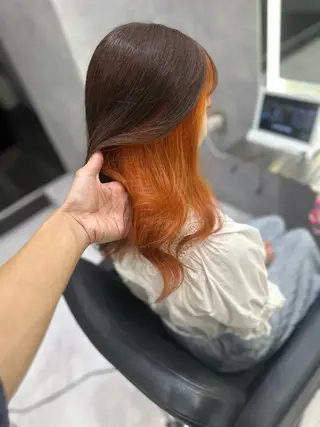 セミロング CS made by SHACHU栄店所属・透明感/ブリーチ縮毛 /髪質改善/星野純一のヘアスタイル