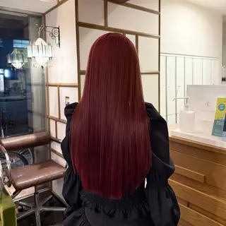 ロング カラー なかやま みおのヘアスタイル