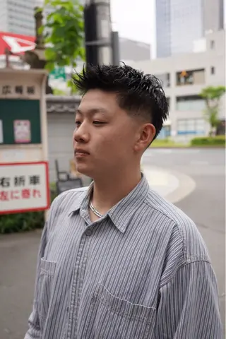 ショート パーマ メンズ GAKU 岳人のヘアスタイル