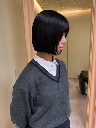 ショート 伶風/デザインカット /ボブ/透明感カラーのヘアスタイル