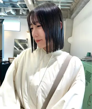 ショート hollo渋谷所属・切りっぱなしボブ /DAIKIのヘアスタイル