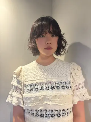 ミディアム カラー パーマ CIECA . COCOROのヘアスタイル