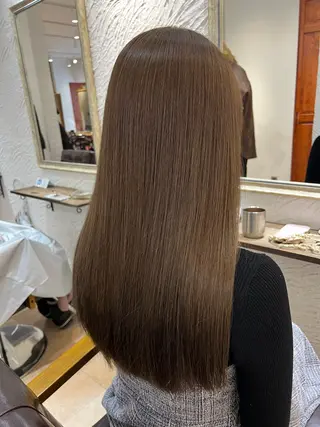 セミロング カラー 🥀韓国ヘア🥀 宮津真菜のヘアスタイル