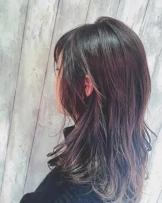 ミディアム セミロング ロング カラー boutique misakiのヘアスタイル