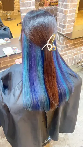 ロング カラー ACROあべの店所属・艶カラー/インナー /グラデ/大西小百合のヘアスタイル