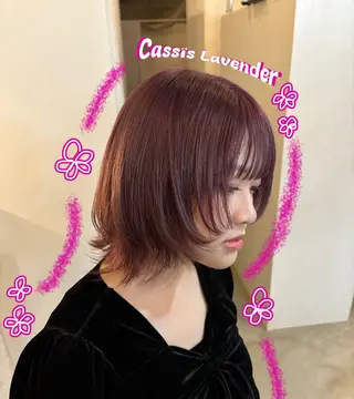 ミディアム カラー 透明感/暖色カラー/ ヘアアレンジ/Meiのヘアスタイル