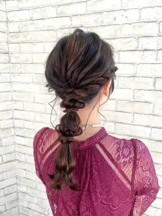 ヘアアレンジ 💙mai🫧 縮毛矯正・ハイライトのヘアスタイル