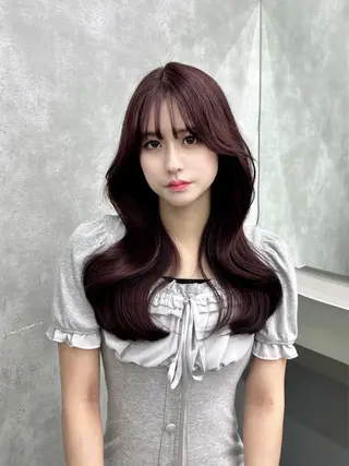 ロング カラー MAEUL NAGOYA所属・⛓韓国IDOLヘア 🥀🖤/あいりのヘアスタイル