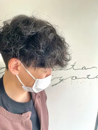 パーマ メンズ 🐺ミウ 🩵のヘアスタイル