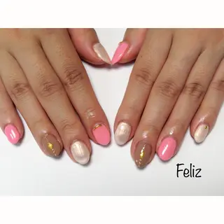 ネイル 痛ネイル/ワンホン/ フィルイン/長さだしのネイルデザイン