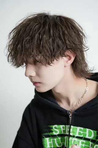 ミディアム パーマ メンズ 🔥ジャス/ メンズ特化美容師🔥のヘアスタイル