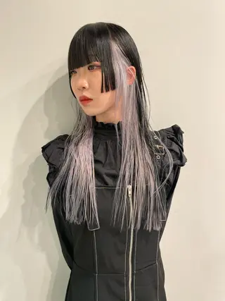 セミロング カラー SALOWIN所属・ブリーチ✍️ ボブ✨レイヤーのヘアスタイル