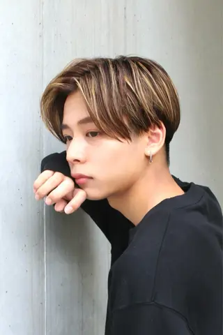 ショート メンズ ダウンパーマ韓国ヘア 片岡駿のヘアスタイル