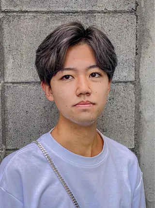 ショート カラー パーマ メンズ MENS  FEEL南森町所属・佐藤 達郎のヘアスタイル