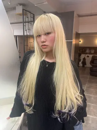 ロング カラー ケアパーマ/ブリーチ daisukeのヘアスタイル