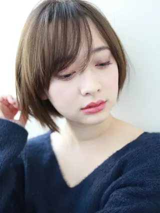 ショート カラー ヘアアレンジ メンズ キッズ アンブレラカラー💫 フェイスフレーミングのヘアスタイル