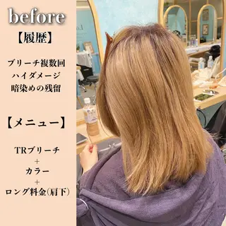 ミディアム カラー La fith liebe 京都駅前店所属・🌈ブリーチ特化🌈 MINATOのヘアスタイル