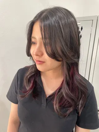 ミディアム カラー ヘアアレンジ 💝似合わせカット& カラーUruna💝のヘアスタイル