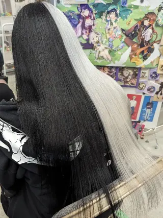 カラー ロング 推しカラー🦉にじさ んじカラー🌈🕒✨のヘアスタイル