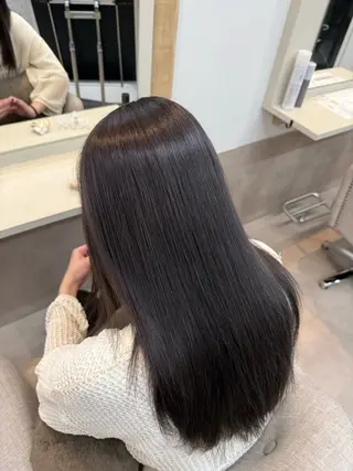 ロング カラー 中村 優渚のヘアスタイル