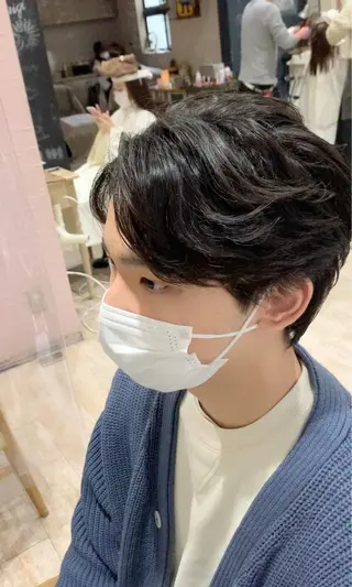 ミディアム パーマ メンズ メンズStylist 山根慧のヘアスタイル