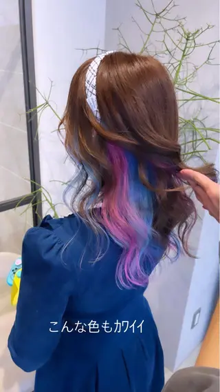 セミロング カラー 🦋レイヤーカット ミドリカワ🦋のヘアスタイル
